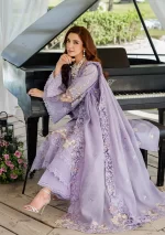 Elaf Premium Luxury Lawn Collection 2025 | ELH-3A PARIS HUES, 3-piece Pakistani designer lawn suits in the UK- Zee Collections. dupatta border style
