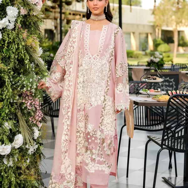 Elaf Premium Luxury Lawn Collection 2025 | ELH-3B OH MY ROSE, 3-piece Pakistani designer lawn suits in the UK- Zee Collections. FRONT