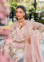 Elaf Premium Luxury Lawn Collection 2025 | ELH-3B OH MY ROSE, 3-piece Pakistani designer lawn suits in the UK- Zee Collections. sleeves and dupatta