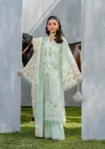Elaf Premium Luxury Lawn Collection 2025 | ELH-4B FROSTEL, 3-piece Pakistani designer lawn suits in the UK- Zee Collections. FRONT