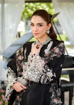 Elaf Premium Luxury Lawn Collection 2025 | ELH-6A SERENA, 3-piece Pakistani designer lawn suits in the UK- Zee Collections. sleeves