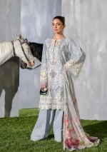 Elaf Premium Luxury Lawn Collection 2025 | ELH-7B ISSABEL, 3-piece Pakistani designer lawn suits in the UK- Zee Collections. FRONT