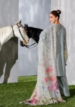 Elaf Premium Luxury Lawn Collection 2025 | ELH-7B ISSABEL, 3-piece Pakistani designer lawn suits in the UK- Zee Collections. back