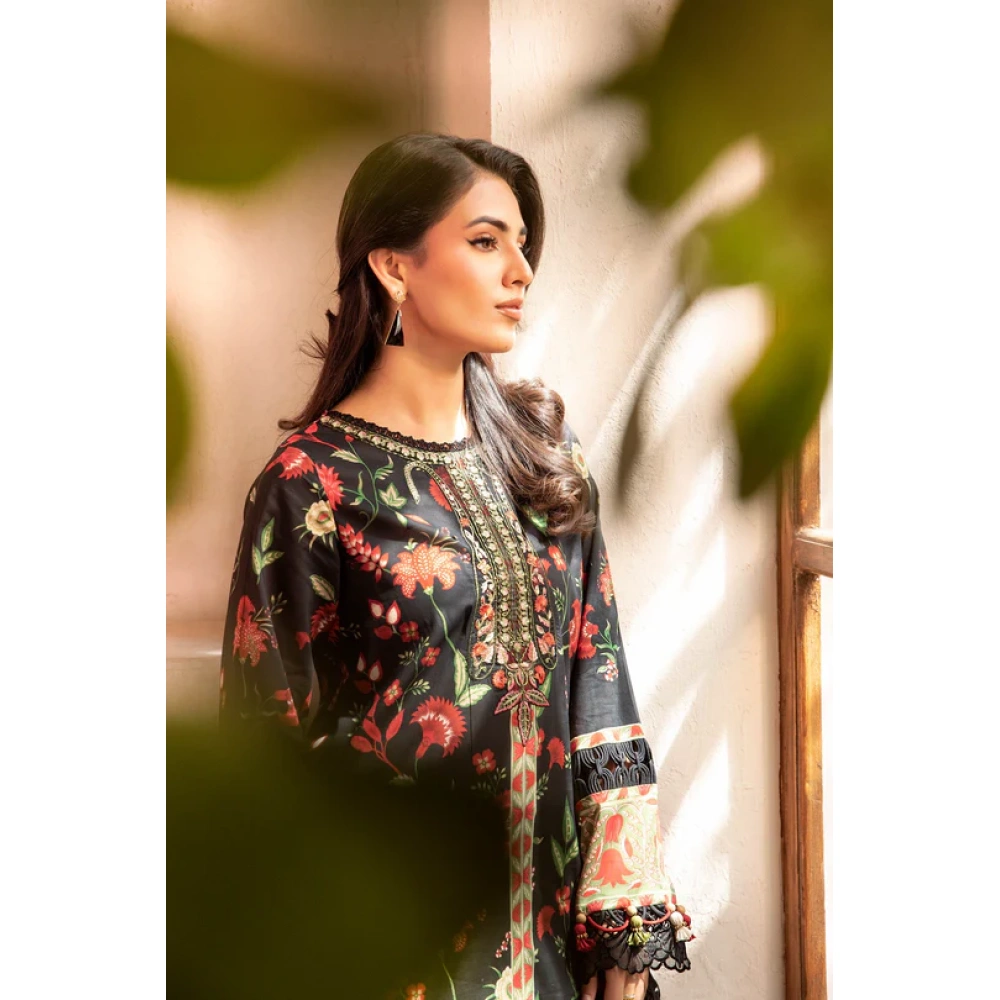 Pakistani clothing brands Maria B M. Basics Unstitched Eid II Lawn 25’, unstitched 3-piece lawn suit, MB-D-01A, shirt