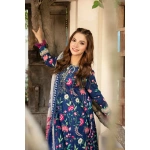 Pakistani clothing brands Maria B M. Basics Unstitched Eid II Lawn 25’, unstitched 3-piece lawn suit, MB-D-01b, front shirt