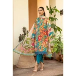 Pakistani clothing brands Maria B M. Basics Unstitched Eid II Lawn 25’, unstitched 3-piece lawn suit, MB-D-03a, front