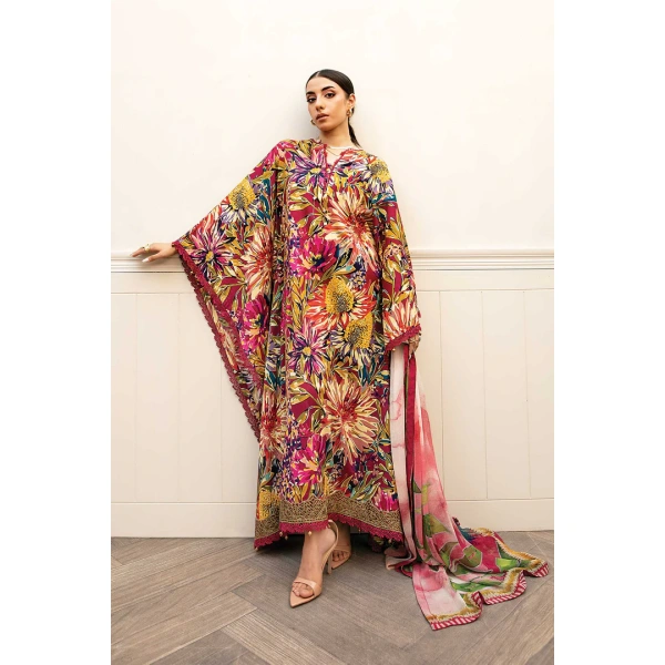 Pakistani clothing brands Maria B M. Basics Unstitched Eid II Lawn 25’, unstitched 3-piece lawn suit, MB-D-03B, front