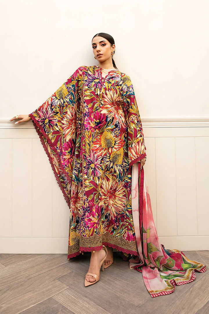 Pakistani clothing brands Maria B M. Basics Unstitched Eid II Lawn 25’, unstitched 3-piece lawn suit, MB-D-03B, front