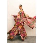 Pakistani clothing brands Maria B M. Basics Unstitched Eid II Lawn 25’, unstitched 3-piece lawn suit, MB-D-03B, side look