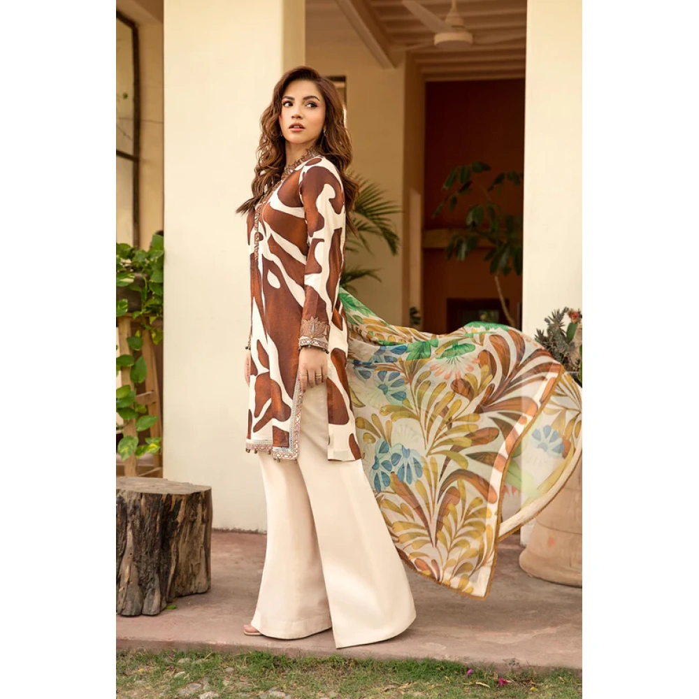 Pakistani clothing brands Maria B M. Basics Unstitched Eid II Lawn 25’, unstitched 3-piece lawn suit, MB-D-05a, front