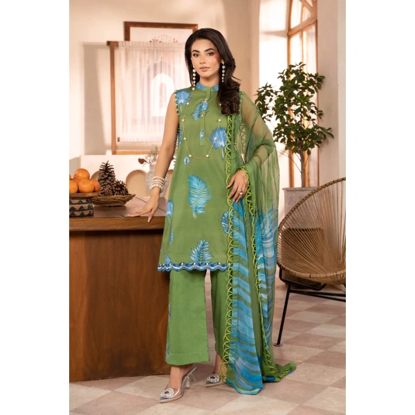 Pakistani clothing brands Maria B M. Basics Unstitched Eid II Lawn 25’, unstitched 3-piece lawn suit, MB-D-06a, front