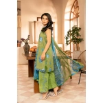 Pakistani clothing brands Maria B M. Basics Unstitched Eid II Lawn 25’, unstitched 3-piece lawn suit, MB-D-06a, side look
