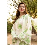 Pakistani clothing brands Maria B M. Basics Unstitched Eid II Lawn 25’, unstitched 3-piece lawn embroidered suit, MB-D-06B, sleeves design