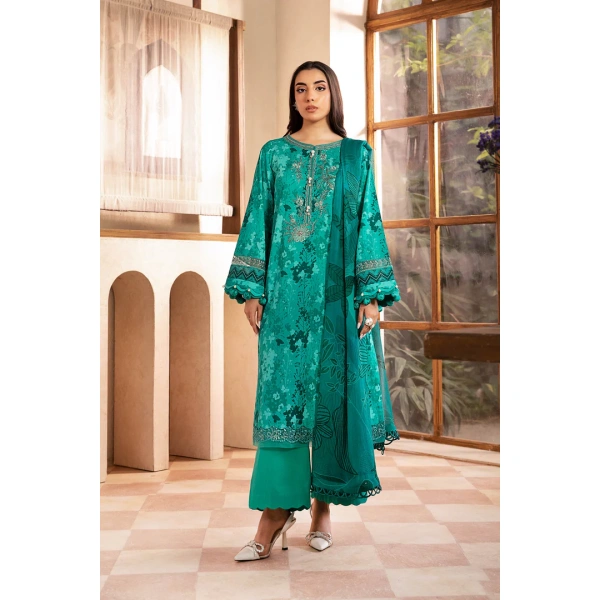 Pakistani clothing brands Maria B M. Basics Unstitched Eid II Lawn 25’, unstitched 3-piece lawn suit, MB-D-10a, front