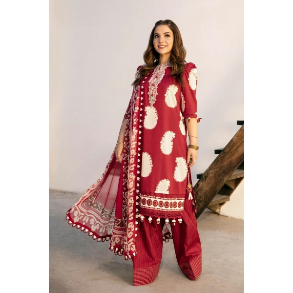 Pakistani clothing brands Maria B M. Basics Unstitched Eid II Lawn 25’, unstitched 3-piece lawn suit, MB-D-11A, front