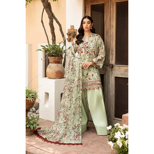 Pakistani clothing brands Maria B M. Basics Unstitched Eid II Lawn 25’, unstitched 3-piece lawn suit, MB-D-12b, front