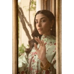 Pakistani clothing brands Maria B M. Basics Unstitched Eid II Lawn 25’, unstitched 3-piece lawn suit, MB-D-12b, neck design