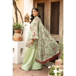 Pakistani clothing brands Maria B M. Basics Unstitched Eid II Lawn 25’, unstitched 3-piece lawn suit, MB-D-12b, sleeves, dupatta and trouser style