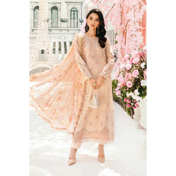Pakistani clothing brands Maria B M.Prints Unstitched Eid II 2025’, 3-piece lawn suit, MPT-2601-A, front