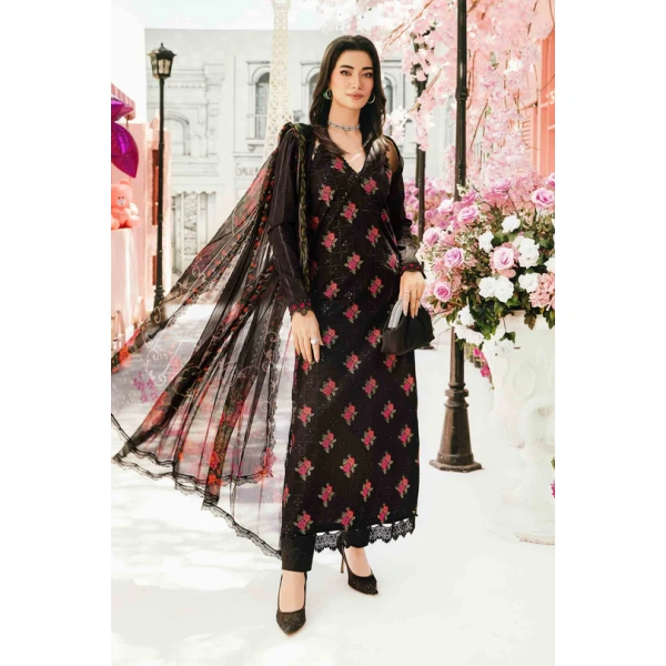 Pakistani clothing brands Maria B M.Prints Unstitched Eid II 2025’, 3-piece lawn suit, MPT-2601-B, front