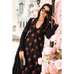 Pakistani clothing brands Maria B M.Prints Unstitched Eid II 2025’, 3-piece lawn suit, MPT-2601-B, front shirt