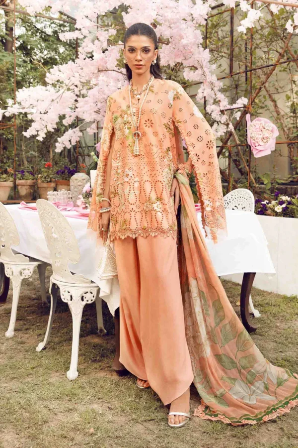 Maria B M.Prints Eid II 2025 unstitched 3-piece lawn suit MPT-2602-A front view UK