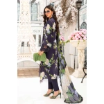 Maria B M. Prints Unstitched Eid II 2025’ “MPT-2602-b”, 3-piece Pakistani designer lawn suits in the UK- Zee Collections. SIDE LOOK