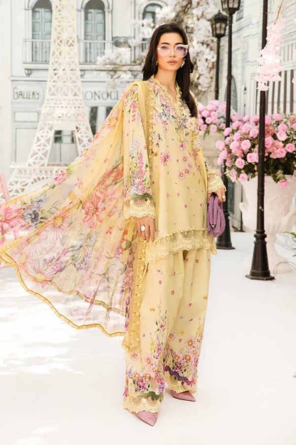Maria B M.Prints Eid II 2025 unstitched 3-piece lawn suit MPT-2603-A front view