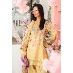 Pakistani clothing brands Maria B M.Prints Unstitched Eid II 2025’, 3-piece lawn suit, MPT-2603-A, shirt