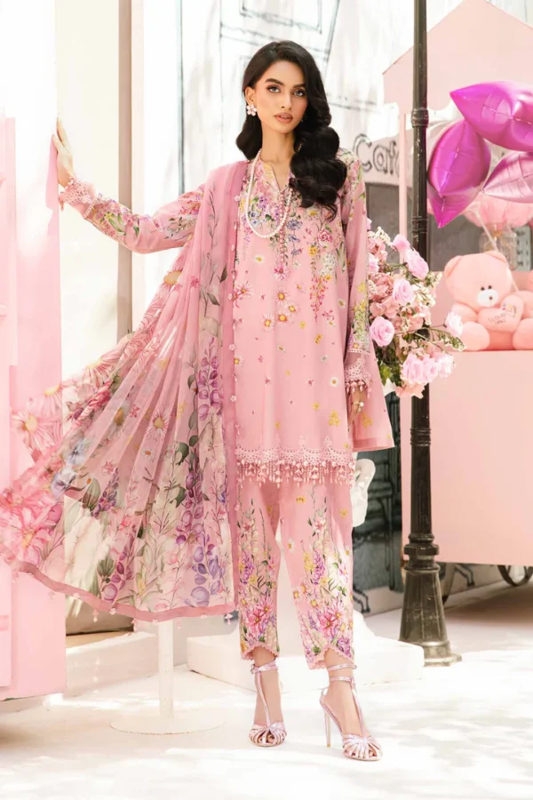 Maria B M.Prints Eid II 2025 unstitched 3-piece lawn suit MPT-2603-B front view