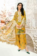 Shop “MPT-2604-B” Maria B M. Prints Unstitched Eid II 2025’, 3-piece Pakistani designer lawn suits for the summer season in the UK- Zee Collections. FRONT