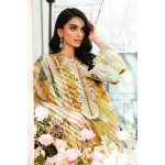 Shop “MPT-2604-B” Maria B M. Prints Unstitched Eid II 2025’, 3-piece Pakistani designer lawn suits for the summer season in the UK- Zee Collections. FRONT shirt