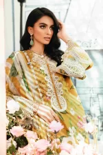 Shop “MPT-2604-B” Maria B M. Prints Unstitched Eid II 2025’, 3-piece Pakistani designer lawn suits for the summer season in the UK- Zee Collections. FRONT shirt