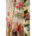 Pakistani clothing brands Maria B M.Prints Unstitched Eid II 2025’, 3-piece lawn suit, MPT-2605-A, sleeves