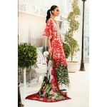 Pakistani clothing brands Maria B M.Prints Unstitched Eid II 2025’, 3-piece lawn suit, MPT-2606-B, side look