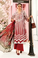 Maria B M. Prints Unstitched Eid II 2025’ “MPT-2609-A”, 3-piece Pakistani designer lawn suits in the UK- Zee Collections. FRONT