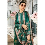 Pakistani clothing brands Maria B M.Prints Unstitched Eid II 2025’, 3-piece lawn suit, MPT-2610-A, front kameez and dupatta