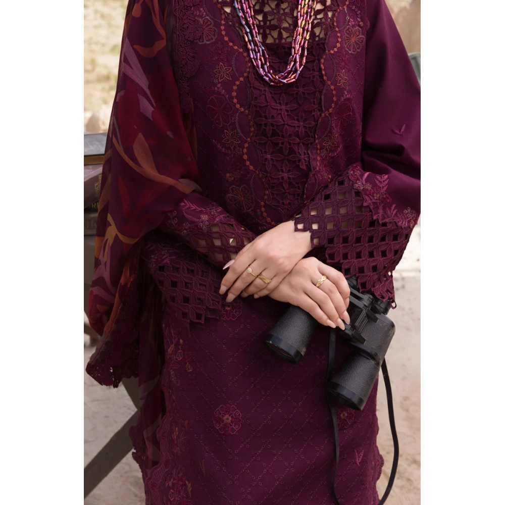Rang Rasiya Premium Eid Collection 2025 | Amyra, 3-piece Pakistani designer lawn suits in the UK- Zee Collections. sleeves