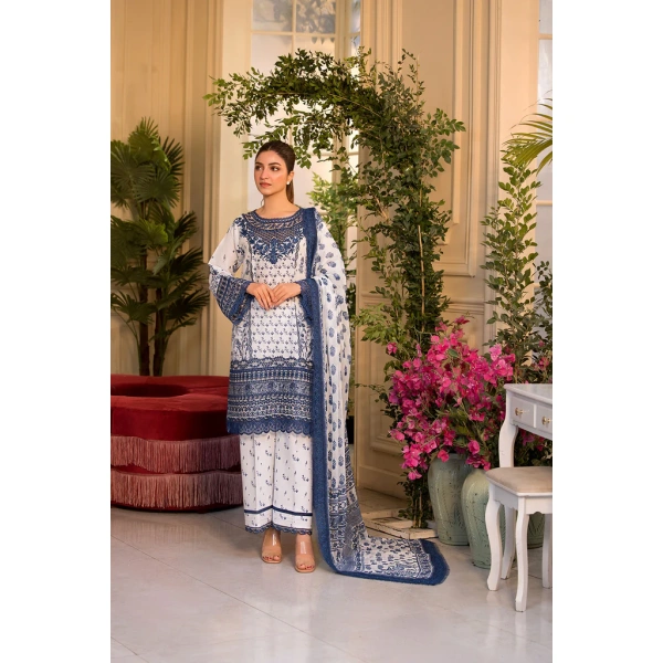 Pakistani clothing brands Sobia Nazir PK Vital Collection 2025, unstitched 3-piece lawn embroidered suit, Design 10B, front