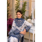 Pakistani clothing brands Sobia Nazir PK Vital Collection 2025, unstitched 3-piece lawn embroidered suit, Design 10B, front neck design