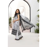Pakistani clothing brands Sobia Nazir PK Vital Collection 2025, unstitched 3-piece lawn embroidered suit, Design 10a, side look
