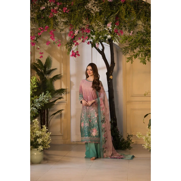 Pakistani clothing brands Sobia Nazir PK Vital Collection 2025, unstitched 3-piece lawn embroidered suit, Design 11a, front