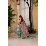 Pakistani clothing brands Sobia Nazir PK Vital Collection 2025, unstitched 3-piece lawn embroidered suit, Design 11a, dupatta design