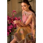Pakistani clothing brands Sobia Nazir PK Vital Collection 2025, unstitched 3-piece lawn embroidered suit, Design 11B, front sshirt and daman design