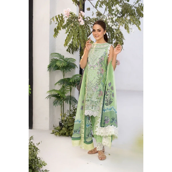 Pakistani clothing brands Sobia Nazir PK Vital Collection 2025, unstitched 3-piece lawn embroidered suit, Design 12a, front