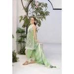 Pakistani clothing brands Sobia Nazir PK Vital Collection 2025, unstitched 3-piece lawn embroidered suit, Design 12a, side look
