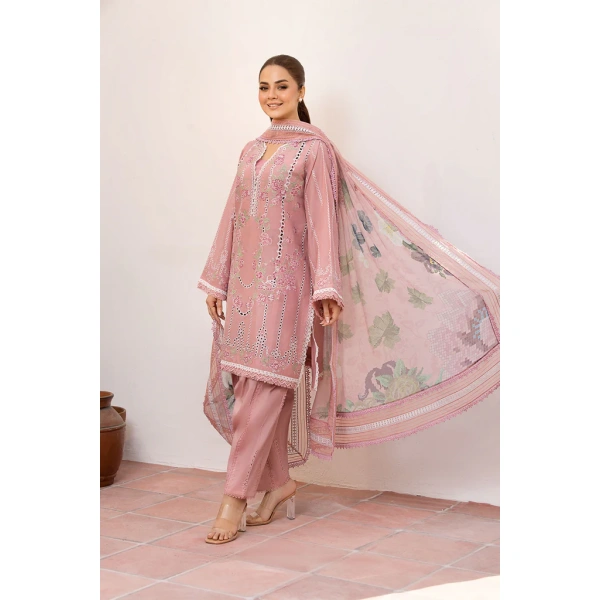 Pakistani clothing brands Sobia Nazir PK Vital Collection 2025, unstitched 3-piece lawn embroidered suit, Design 2a