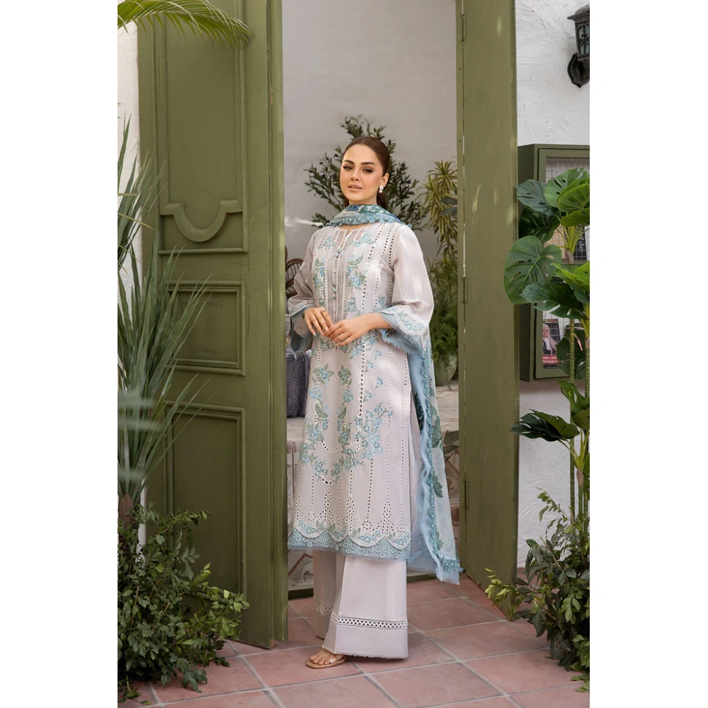 Pakistani clothing brands Sobia Nazir PK Vital Collection 2025, unstitched 3-piece lawn embroidered suit, Design 2b, lawn cenre panel