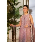 Pakistani clothing brands Sobia Nazir PK Vital Collection 2025, unstitched 3-piece lawn embroidered suit, Design 3b, front shirt style