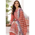 Pakistani clothing brands Sobia Nazir PK Vital Collection 2025, unstitched 3-piece lawn embroidered suit, Design 4a, front shirt and dupatta